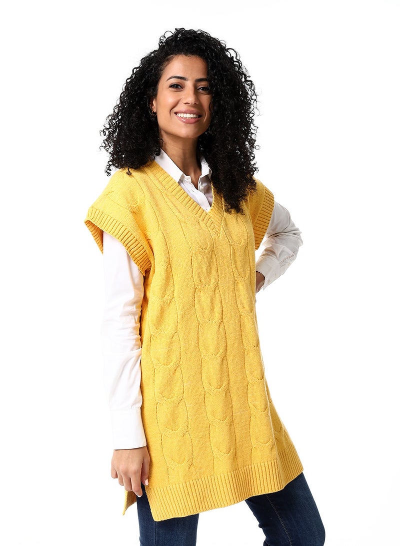 Caesar Womens Wool Long Vest - Image 2