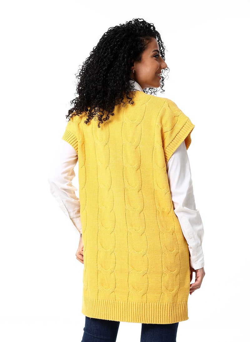 Caesar Womens Wool Long Vest - Image 4
