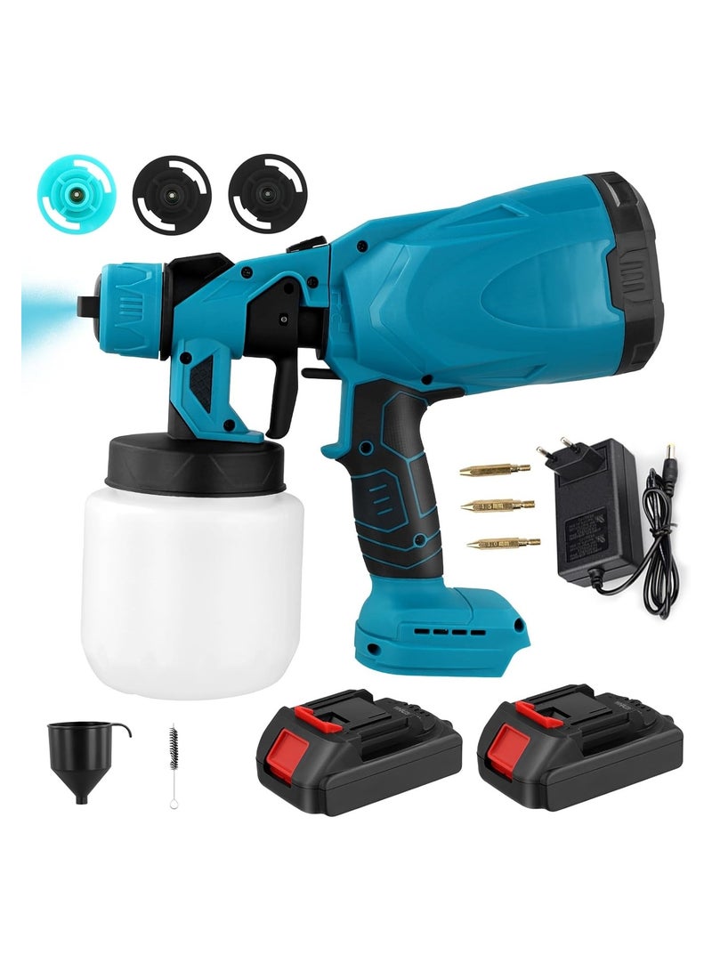 Denx Electric paint gun with detachable tank, lightweight design, easy to spray and clean, for home and outdoor use and painting projects - Image 1