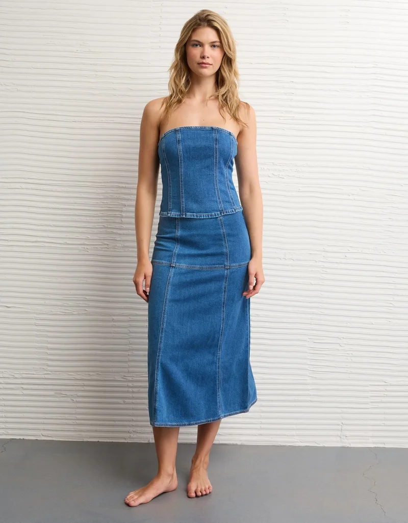 American Eagle AE Denim Tube Top