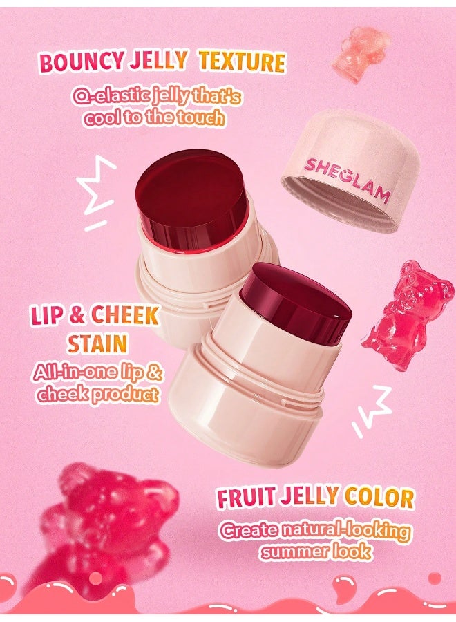 SHEGLAM Jelly-Licious Hydrating Lip & Blush Tint- Howdy - Image 3