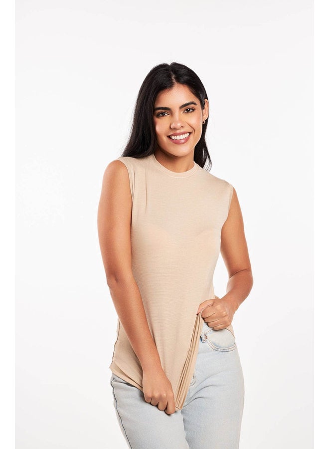 Breathe single layer undershirt women-Beige