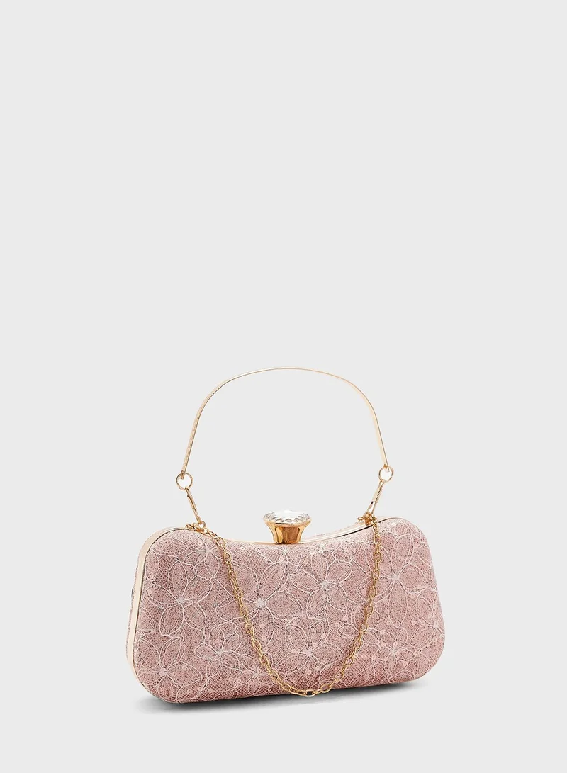 Khizana Embellished Box Clutch Bag