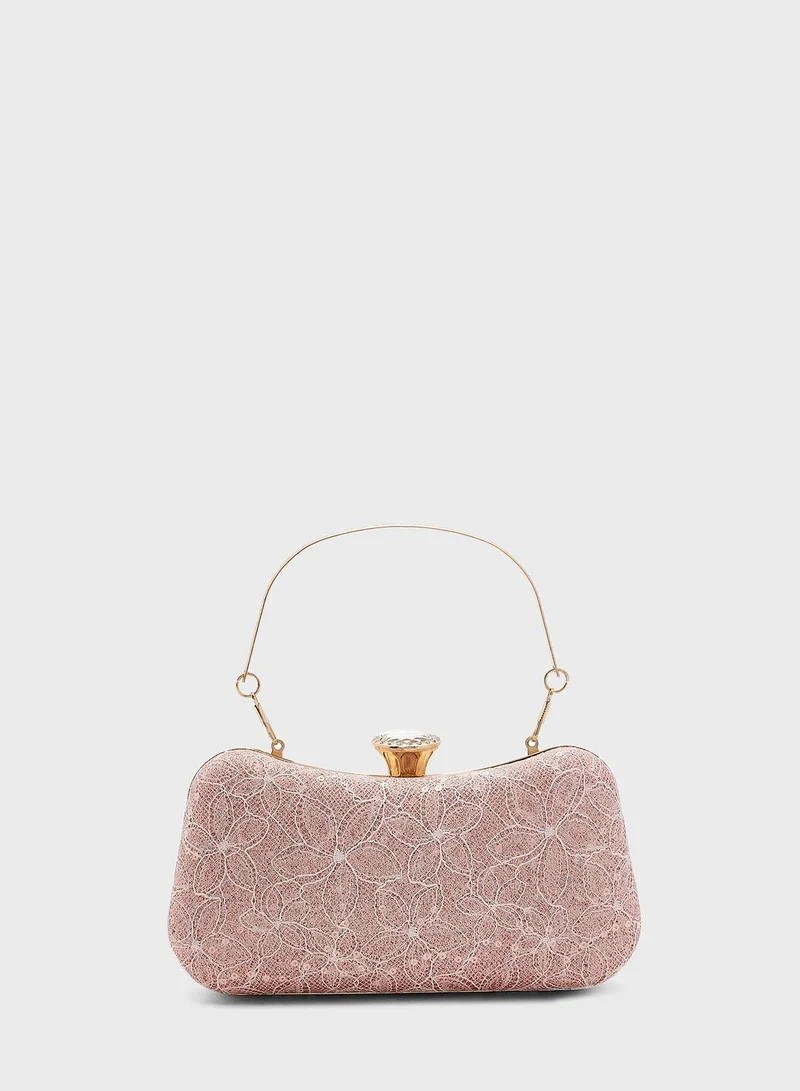 Khizana Embellished Box Clutch Bag
