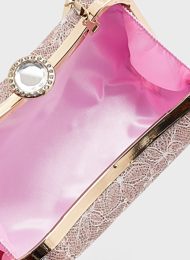 Khizana Embellished Box Clutch Bag