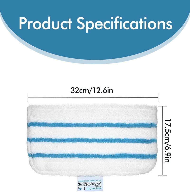 Proxima Direct 6 Pack Steam Mop Pads Replacement Compatible with Black and Decker SM1610/SM1630/HSMC1321/BDH1760SM Washable Mopping Pad Accessories - Image 3