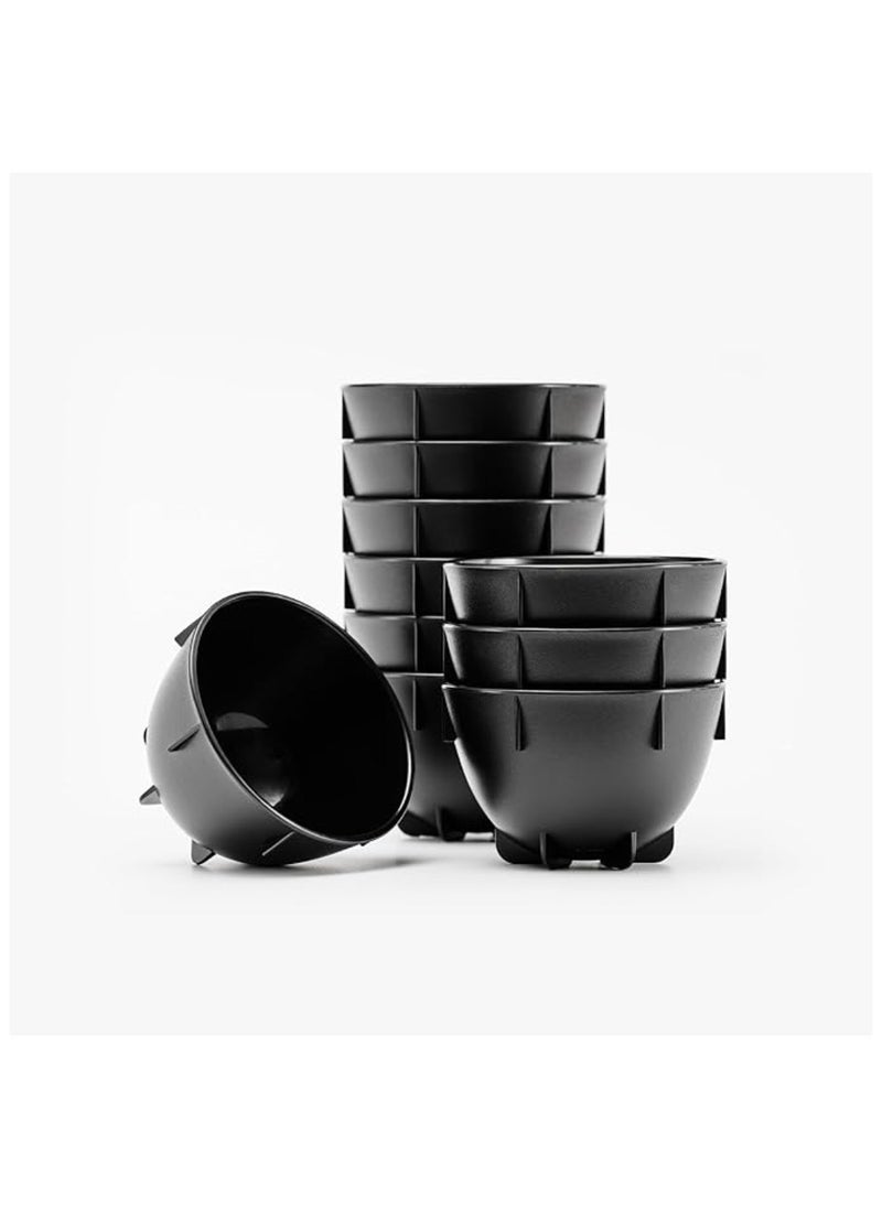 BARISTA HUSTLE Black Cupping Bowls, 220 ml, Stackable and Heat-Preserving for Coffee Enthusiasts, Made with High-Density Polyethylene, 12 Pcs  - Image 5