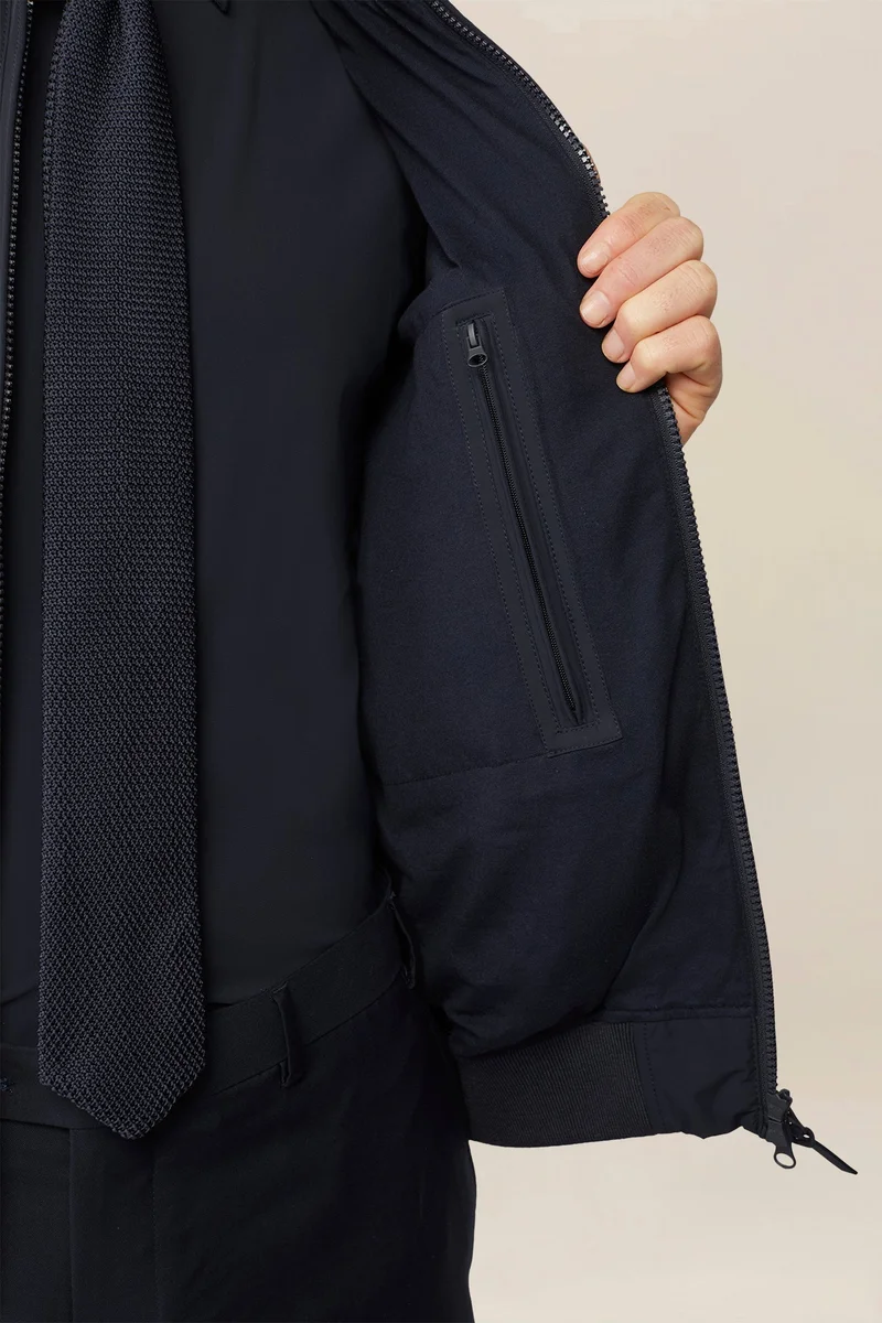 Doppelganger Blue Herrington technical lined men's jacket - DK Blue for Men | Best Price UAE