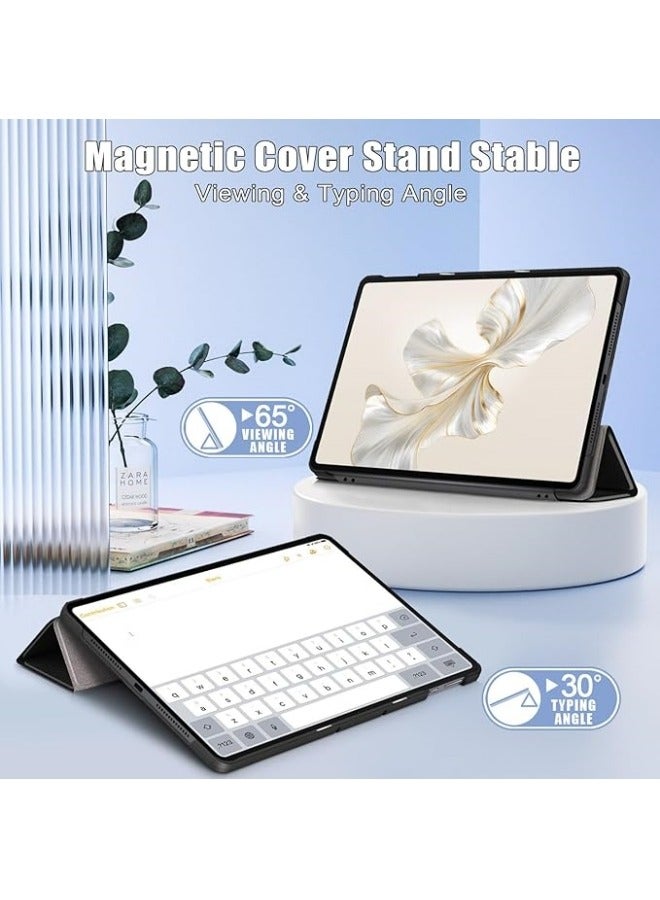 general Compatible with Honor Pad 9 12.1inch 2024 Tri-Folding Stand Magnetic Smart Folio Cover for Honor Pad 9 Leather Case - Image 2