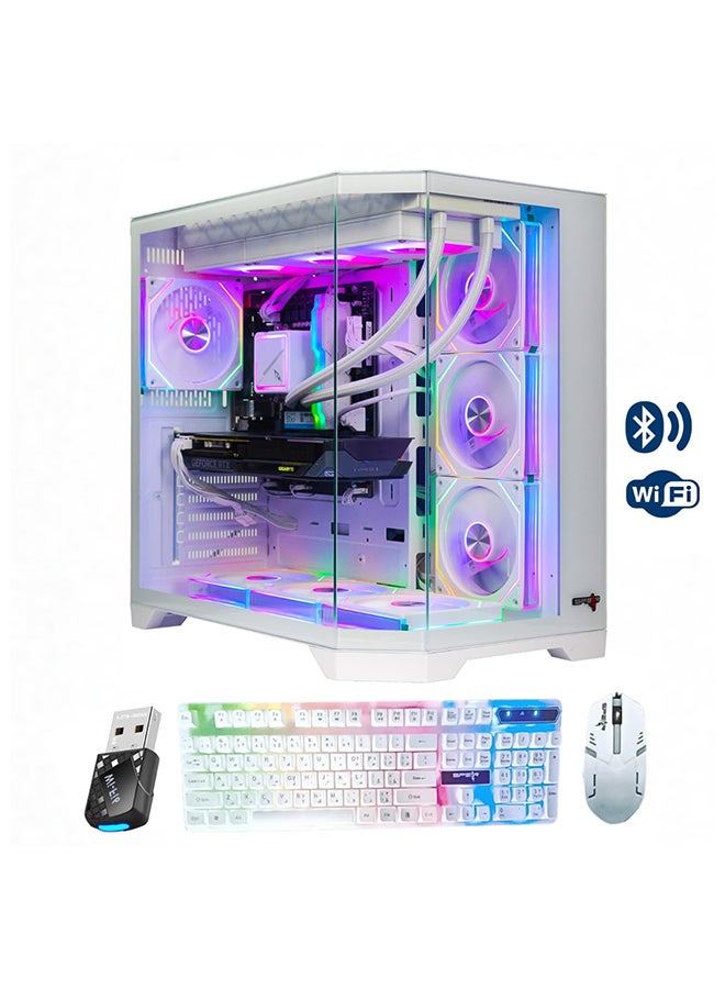 Spear Pc Gaming Pro PC With Intel Core i7-14700F Processor/32GB RAM DDR5/1TB SSD/12GB Nvidia GeForce RTX 5070 Graphics/Windows 11 Pro+Keyboard+Mouse+USB White - Image 1