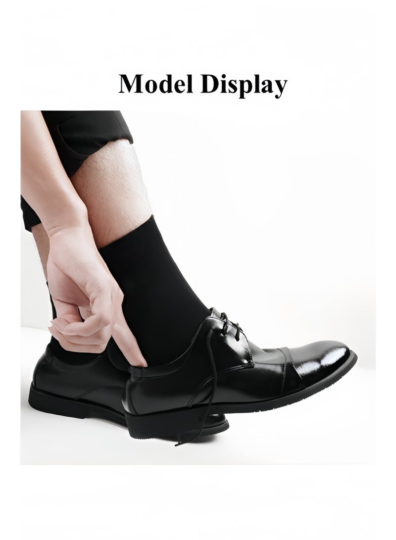 هالامودو 5 أزواج من الجوارب القطنية للرجال، جوارب كلاسيكية بألوان سادة، جوارب كاجوال، جوارب رياضية، جوارب خفيفة الوزن للملابس الرسمية وغير الرسمية - Image 5