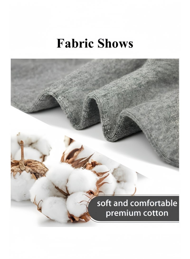 هالامودو 5 أزواج من الجوارب القطنية للرجال، جوارب كلاسيكية بألوان سادة، جوارب كاجوال، جوارب رياضية، جوارب خفيفة الوزن للملابس الرسمية وغير الرسمية - Image 2