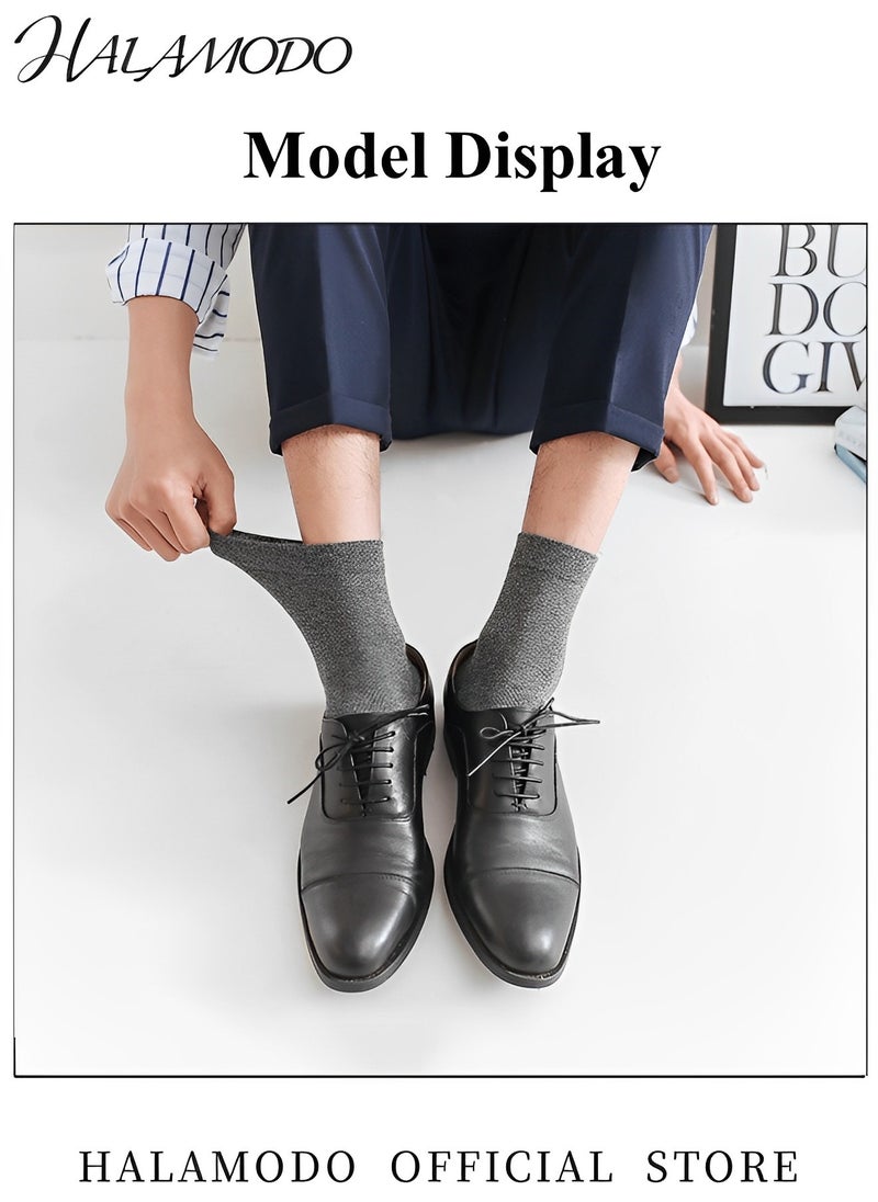 5 Pairs Unisex Cotton Socks Classic Crew Socks Soft Plain Colors Casual Socks Athletic Socks Lightweight Dress Socks for Formal & Casual Wear