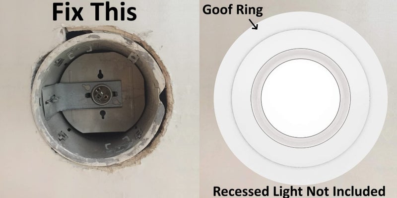 harrrrd 10 Pack Gloss White Goof Trim Ring for 8" Inch Recessed Can Lighting Down Light, Outer Diameter 8.6 Inches, Inner Diameter 6.2 Inches - Image 5