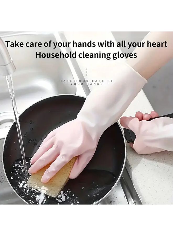 4 Pack Womens Dishwashing Gloves Heavy Duty Waterproof Rubber Kitchen Cleaning Mitts Model M - Image 5