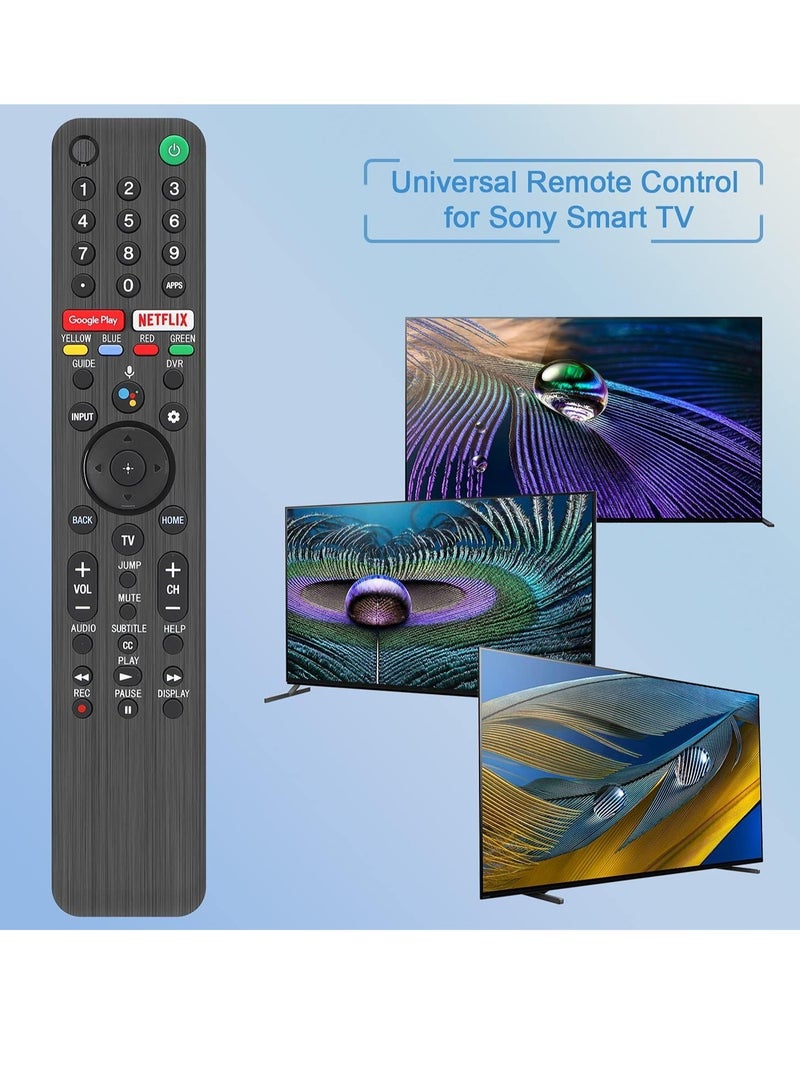 Universal Voice Remote Control for Sony Smart TV Bluetooth Remote, Replacement for Sony LED OLED 4K UHD HDR Android TV, with Google Play, Netflix Button