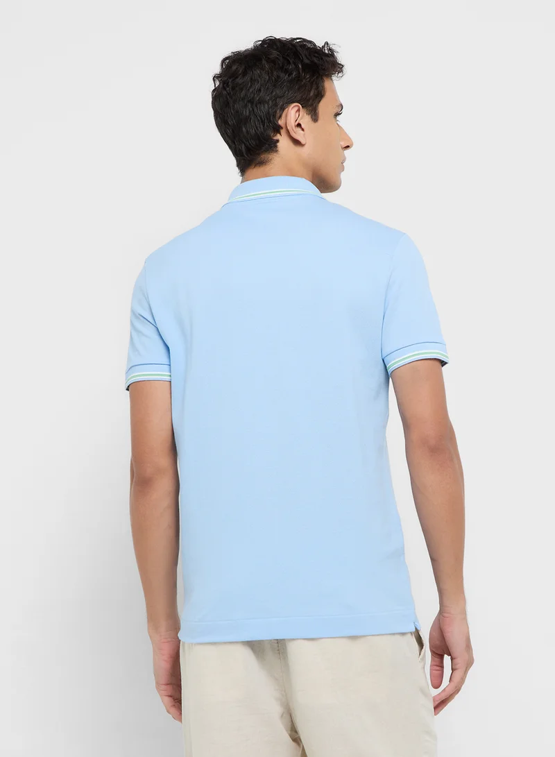 لاكوست Regular Stripe Pique Polo