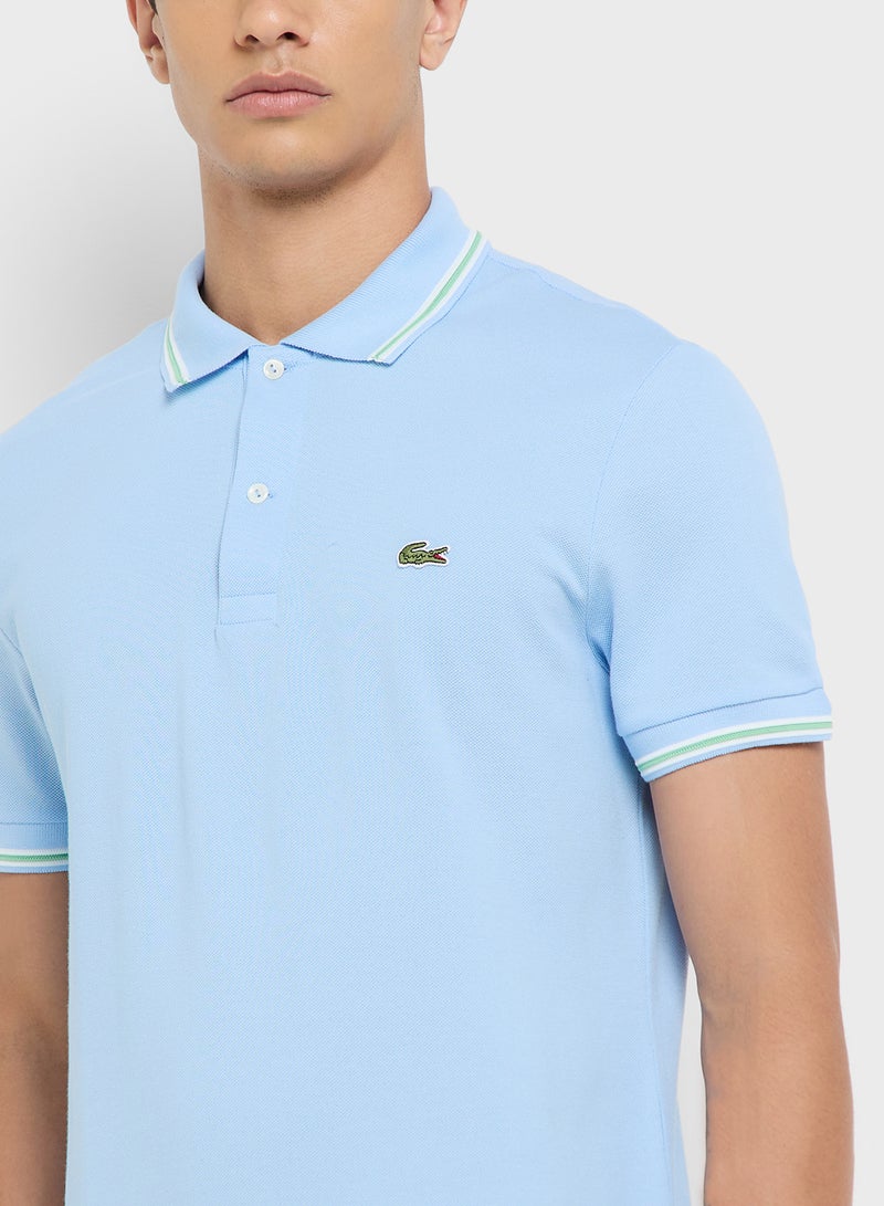 LACOSTE Regular Stripe Pique Polo - Image 3