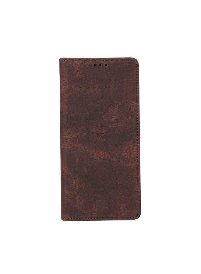 اس-توب جراب لهاتف Samsung Galaxy A42 5G، جراب جلدي أفقي بسيط مع حامل وفتحة بطاقة ومحفظة - Image 2