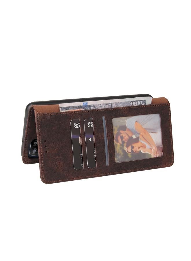 اس-توب جراب لهاتف Samsung Galaxy A42 5G، جراب جلدي أفقي بسيط مع حامل وفتحة بطاقة ومحفظة - Image 5