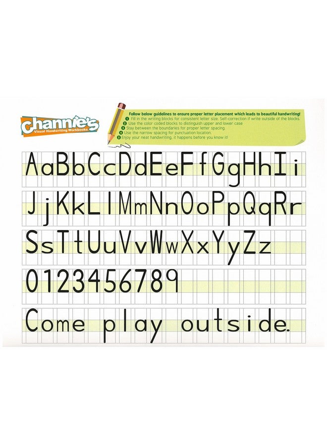 Channie's Visual Handwriting Storytelling Workbooks for Prek-1st grades 40 sheet 80 pages 8 x 11.5 with paper back - Image 2
