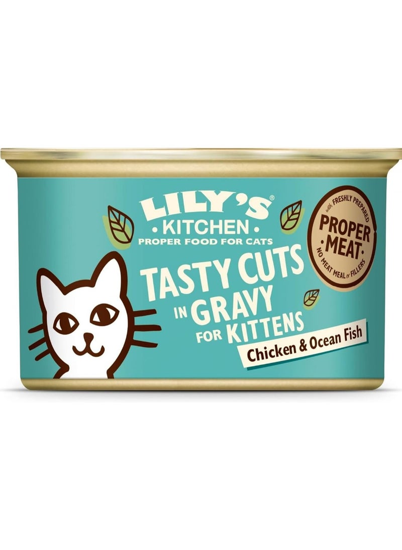 Lily's Kitchen Lily's Kitchen Natural Adult Wet Cat Food in Gravy - Chicken & Ocean Fish Tasty Cuts 