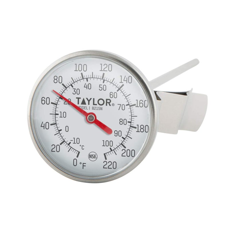 Taylor Taylor 8215N 8Inch BiTherm Pocket Dial Thermometer 175Inch Dial 0 to 220 Degree F NSF 