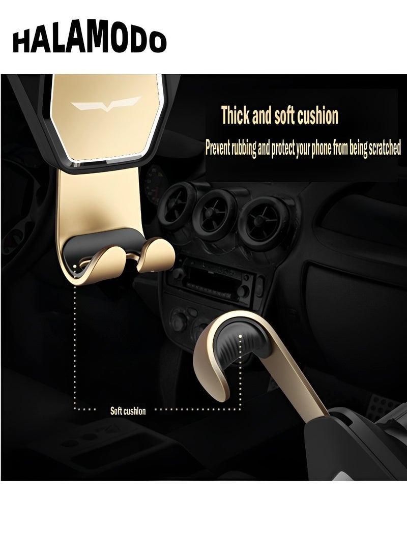 هالامودو حامل هاتف للسيارة فائق الثبات مثبت على فتحة تهوية السيارة، حامل هاتف محمول قابل للدوران 360 درجة وقابل للسحب لهاتف iPhone وSamsung وGoogle وجميع الهواتف الذكية الأخرى - Image 5