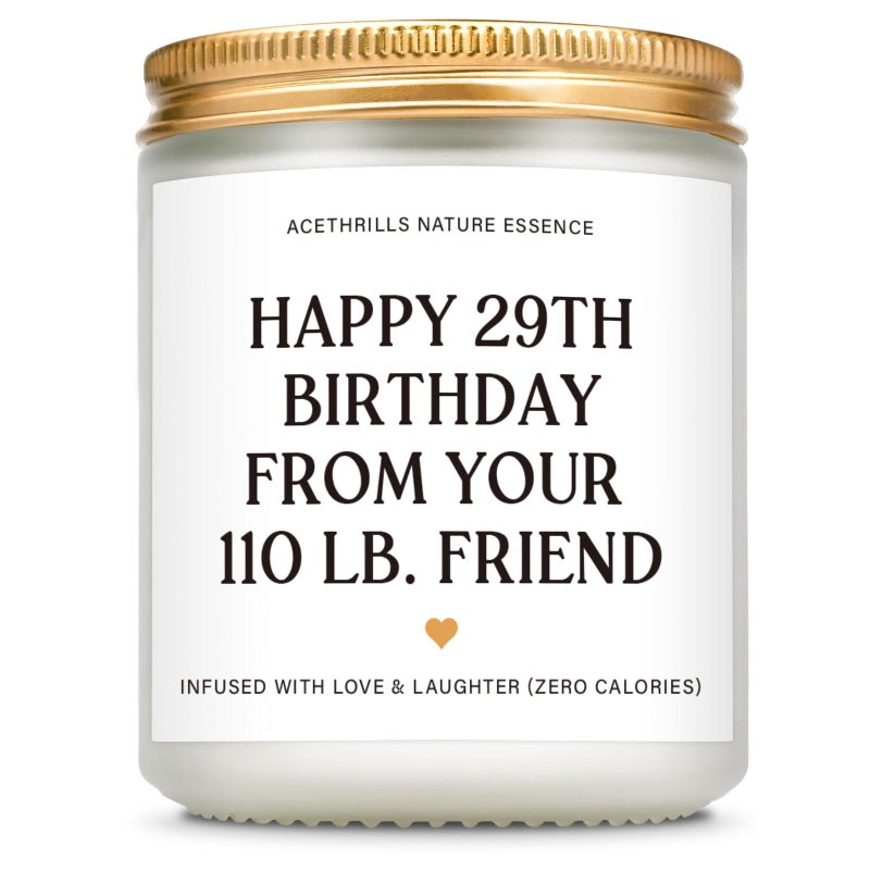 AceThrills Best Friend Birthday Gifts for Women, Funny 30Th 40Th 50Th 60Th 70Th 80Th Birthdays Gifts Unique - 7 Oz Lavender Scented Candle (from Your 110 Lb. Friend) - Image 1