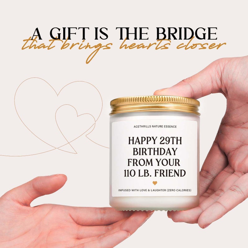 AceThrills Best Friend Birthday Gifts for Women, Funny 30Th 40Th 50Th 60Th 70Th 80Th Birthdays Gifts Unique - 7 Oz Lavender Scented Candle (from Your 110 Lb. Friend) - Image 5