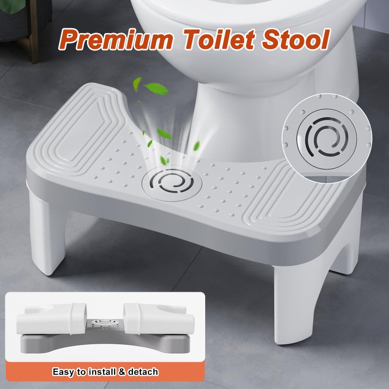 Squat Toilet Stool 15.7 X 8.3 X 6.7 Inch Blue Ergonomic Squatting Position Design - Sturdy 227Kg Weight Capacity Toilet Step Stool for Small Bathrooms, Adults and Seniors - Image 4