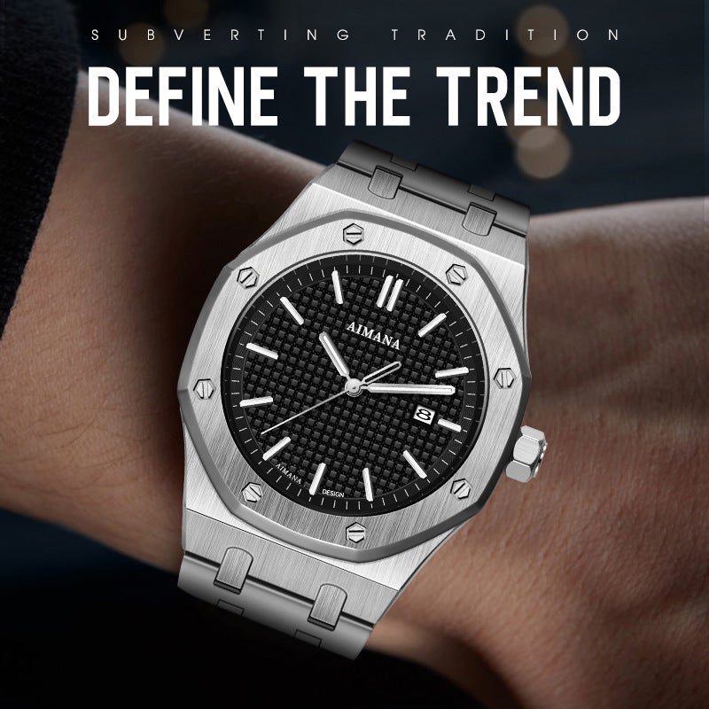 AIMANA Men's Waterproof Quartz Watch with Luminous Hands - Stylish and Durable, Ideal for Daily Wear - Image 4