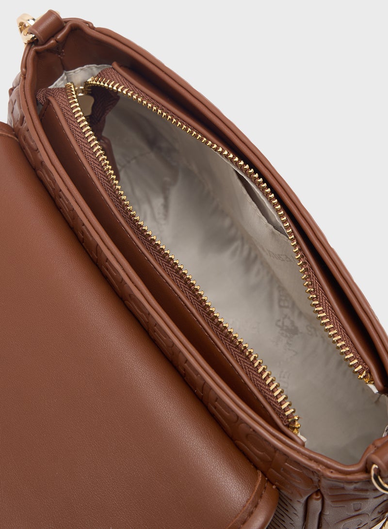 بيفرلي هيلز بولو كلوب حقيبة كروس بودي بشعار بارز - Image 5