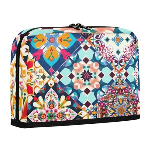 xigua Standing Pencil Bag Mexican Talavera Big Capacity Pen Holder with Zipper 83 x 6 x 2 Inch Large Portable Storage Desk Organizer for School College OfficeKids Adult Teens - Image 3