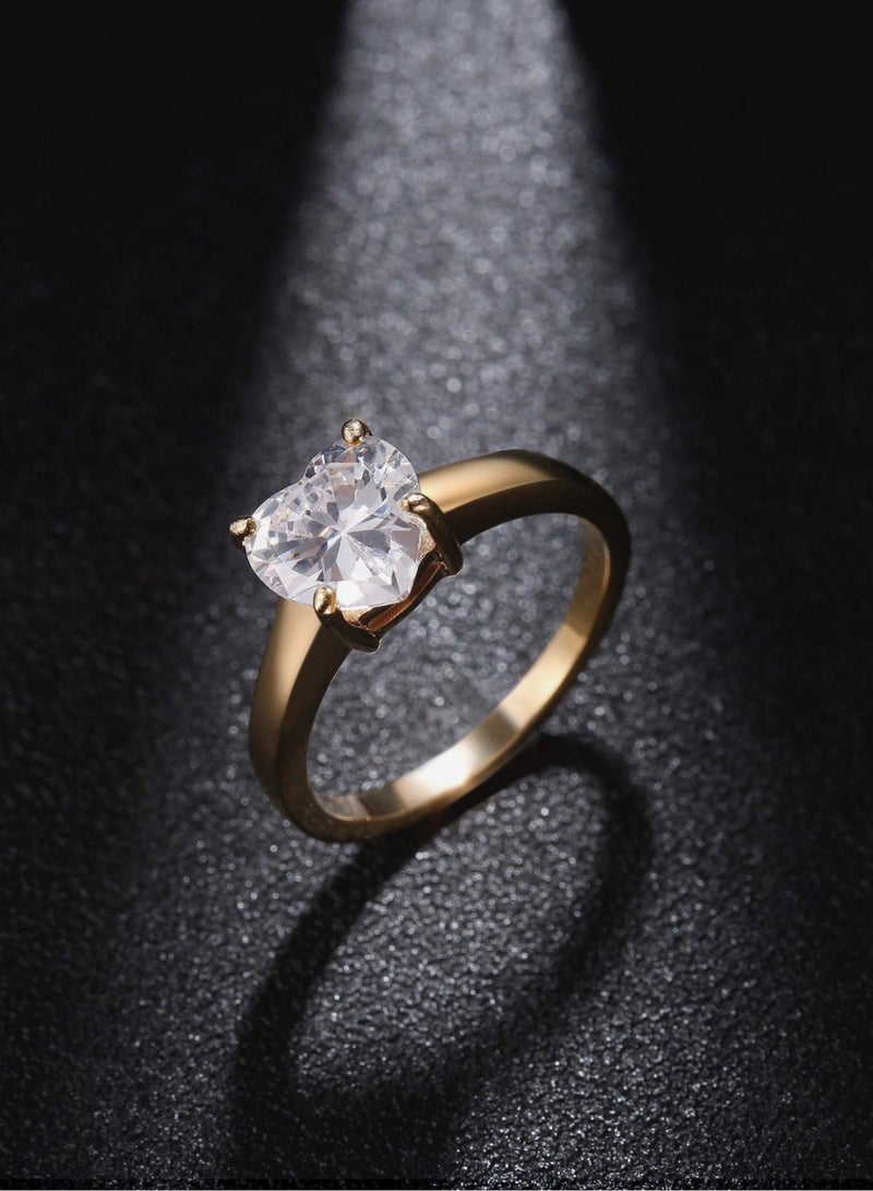 زنك خاتم زينك النسائي بالذهب من الستانلس ستيل | ZFRG002GHC - Image 5