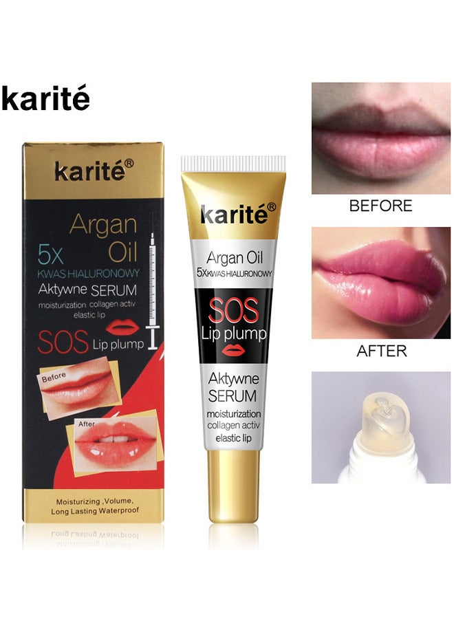 KARITE Lip Plumper, Natural Lip Care Essence Lip Plumper Gloss, Lip Moisturizing, Lip Enhancer And Lip Care Serum For Fuller Softer Lips, Reduce Fine Lin, Day And Night Use - Image 1