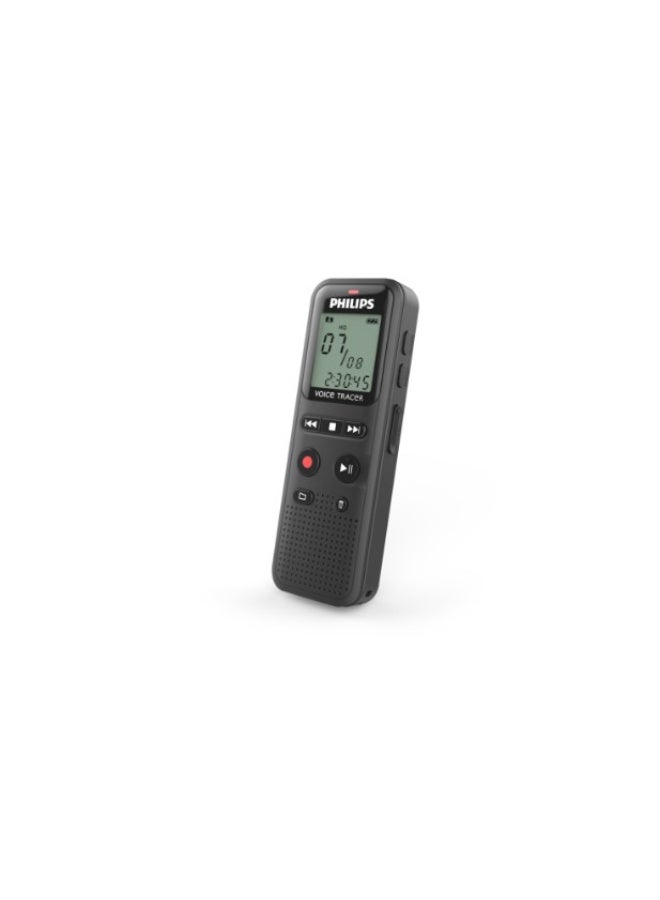 Philips Voice Tracer DVT1160 Digital Voice Recorder – 8GB Memory, Voice Activation, One-Touch Recording, Long Battery Life DVT1160 BLACK - Image 2