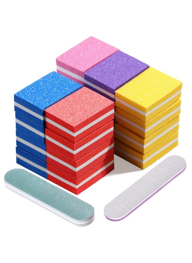 FANDAMEI Mini Nail Buffers And Files 20 Count Mini Sponge Nail Buffer Block 1Pcs 100180 Nail File And 1Pcs 10004000 Nail Polishing Buffer. Professional Nail Buffer File Tools Kit For Nail Care  - Image 1