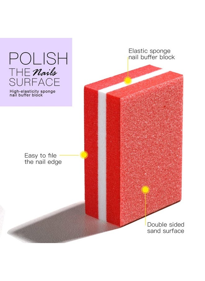 FANDAMEI Mini Nail Buffers And Files 20 Count Mini Sponge Nail Buffer Block 1Pcs 100180 Nail File And 1Pcs 10004000 Nail Polishing Buffer. Professional Nail Buffer File Tools Kit For Nail Care  - Image 4