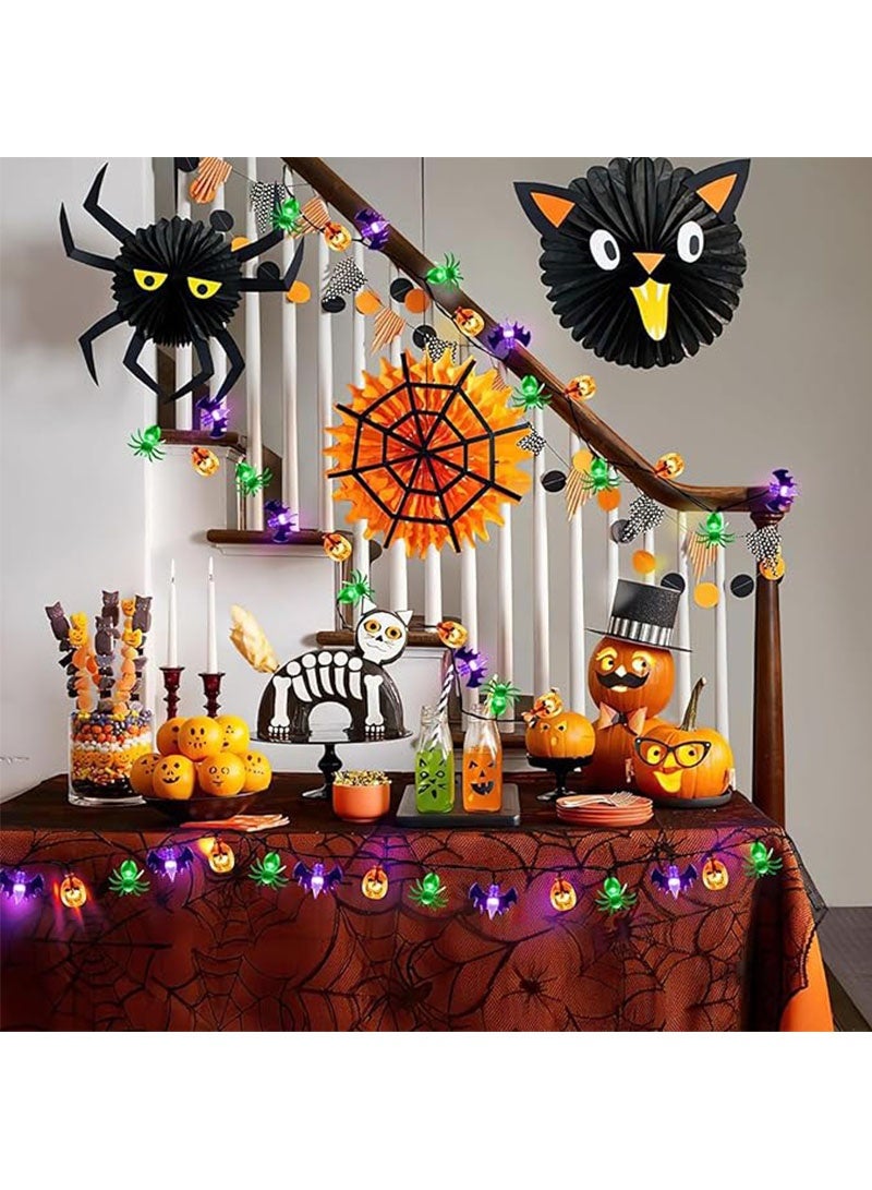 Yoawllty Halloween Decoration Lights, Battery Powered Halloween Decorations Bat Spider Pumpkin Lights, Halloween Indoor Party Decor - Image 5