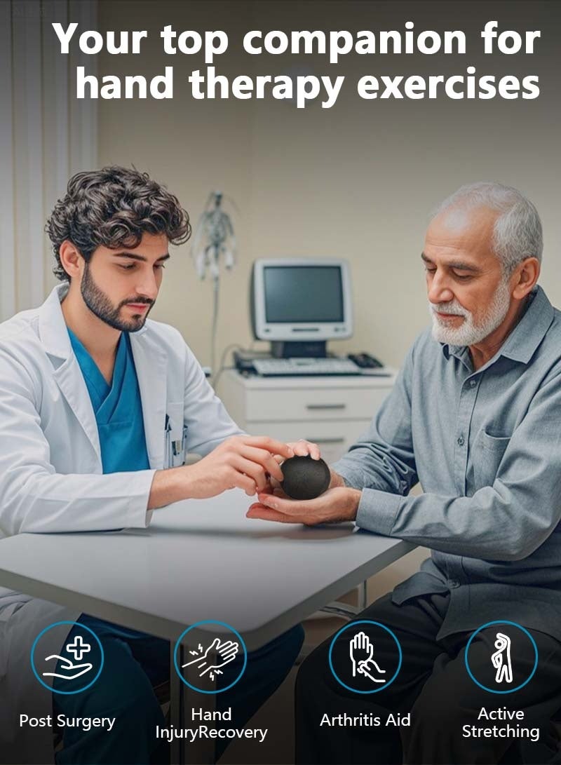 Litus 3-in-1 Hand Grip Exercise Ball Set | 3 Fixed Resistance Levels for Physical Therapy, Grip Strength Training, Muscle Recovery & Fitness at Home/Gym - Image 4