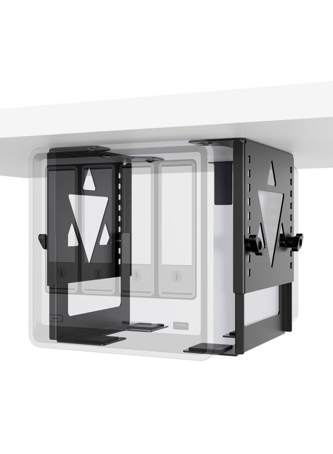 PUTORSEN Under Desk Mini PC Mount NAS Mount Bracket Holder, Height and Width Adjustable CPU Holder for Mac mini Desktop Computer, Mini PC, Small Form Factor Desktop Tower - Image 1