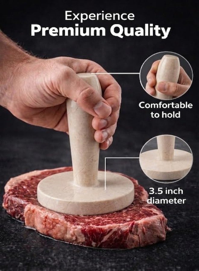 MARBLE RANGE Marble Meat Presser - 5 Inch Handmade Verona Meat Smasher for Ground Beef, Hamburger Smasher Kitchen Tool - Image 4