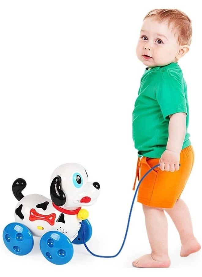 BAYBEE Baybee Electronic Pull Along Dog Toy for Kids Push Pull Toy vehicle for Kids With Light Music Tail Movement Wheels Musical Sound Toys Walking Dog Pull Along Toys For Baby Toddlers 1+ Years Boys Girls  - Image 2