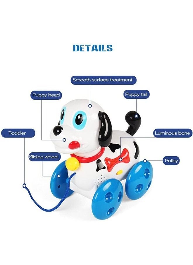 BAYBEE Baybee Electronic Pull Along Dog Toy for Kids Push Pull Toy vehicle for Kids With Light Music Tail Movement Wheels Musical Sound Toys Walking Dog Pull Along Toys For Baby Toddlers 1+ Years Boys Girls  - Image 3