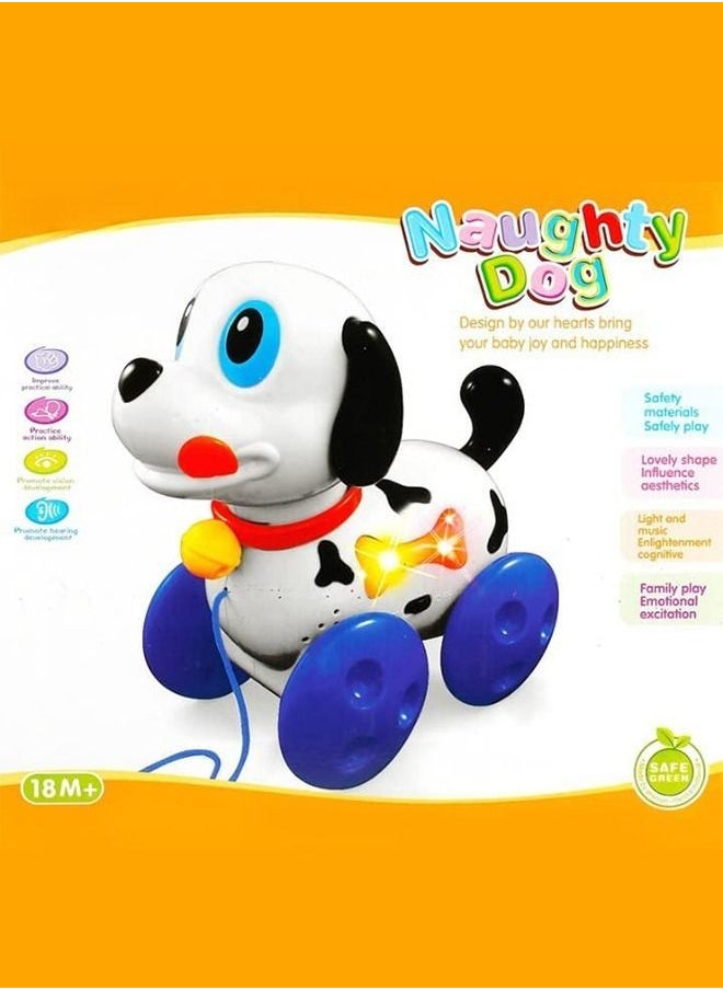 BAYBEE Baybee Electronic Pull Along Dog Toy for Kids Push Pull Toy vehicle for Kids With Light Music Tail Movement Wheels Musical Sound Toys Walking Dog Pull Along Toys For Baby Toddlers 1+ Years Boys Girls  - Image 5
