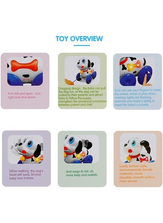 BAYBEE Baybee Electronic Pull Along Dog Toy for Kids Push Pull Toy vehicle for Kids With Light Music Tail Movement Wheels Musical Sound Toys Walking Dog Pull Along Toys For Baby Toddlers 1+ Years Boys Girls  - Image 4