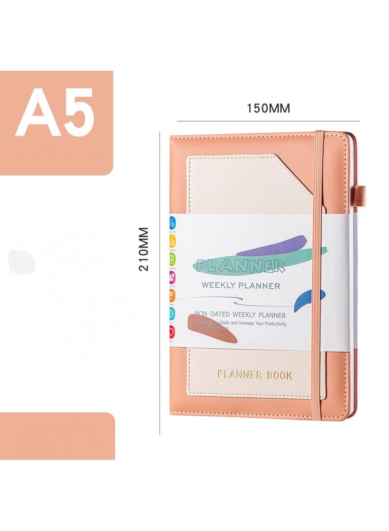 إسكدنيا خطة خطة خطة خطة الأسبوع A5 دفتر الملاحظات ، بما في ذلك 6 ملصقات الخطة - Image 2