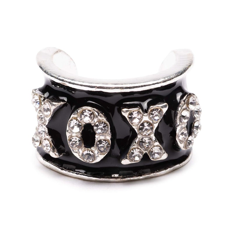 Charmed Custom Stethoscope Charms - XOXO Charm - Gifts for Nurses, Doctors, Veterinarians, Technicians, Surgeons & Healthcare Professionals - Metal Silver 0.5" Ring Charm - Image 1