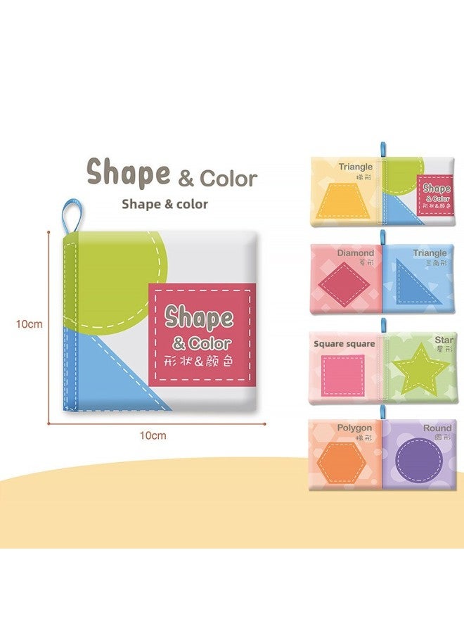 Toy Baby Baby Cloth Book Ring Paper Tear Not To Rip Three-dimensional Cloth Book Children's Early Education Cognitive Bite Book 0-1 Years Old-Color:The Shape Cloth Book Contains A Ringing Paper Bb Device (opp Bag)  - Image 1